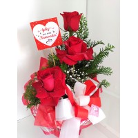 Caixa 3 Rosas Com Amor